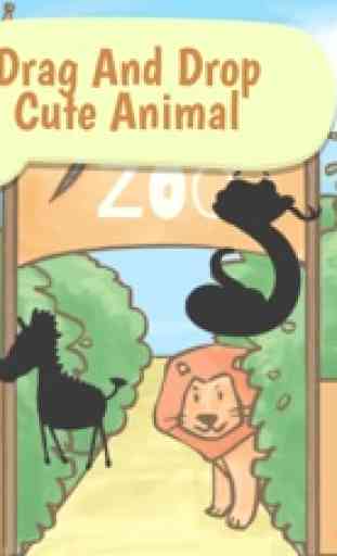 Bonito animais do jardim zoológico Jogo Puzzle Voc 2