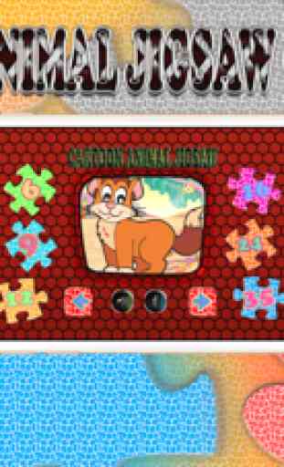 Cartoon Animal puzzle mágico 6 anos meninas 2