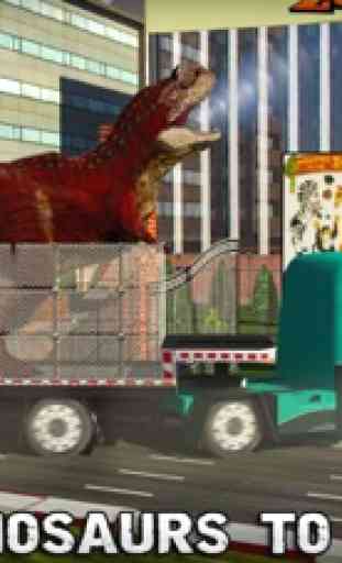 Cidade Zoológico Zangado Dino Transporte Caminhão 3