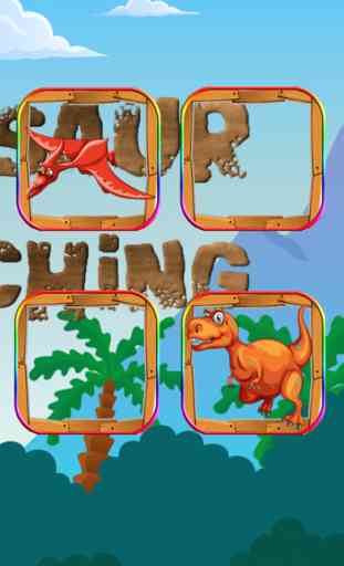 Jogos Animal dinossauro memória Para Crianças 2