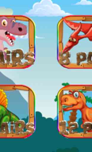 Jogos Animal dinossauro memória Para Crianças 3