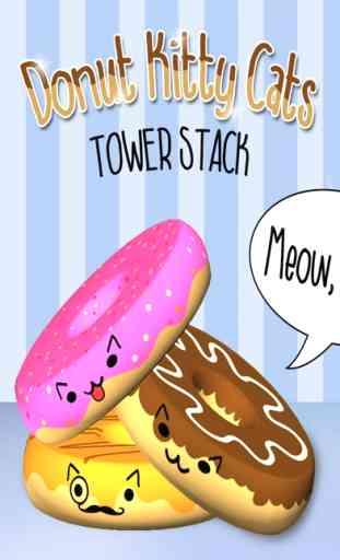 Rosquinha gato 3d torre Stack 1