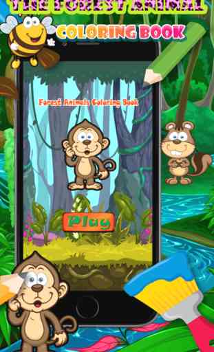 coloring book Forest Animal fun games for free kid 1