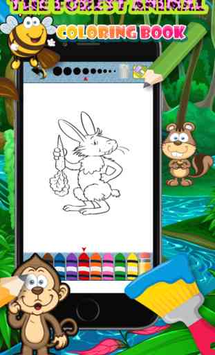 coloring book Forest Animal fun games for free kid 4