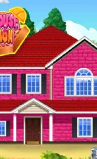 construção de casa rosa menina 1