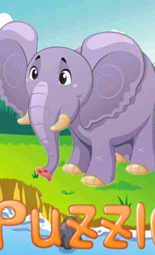 Elefante e girafa jogo de quebra-cabeça habilidade 4