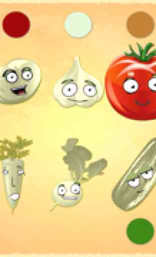 Legumes Engraçados! Jogos educativos para crianças 4