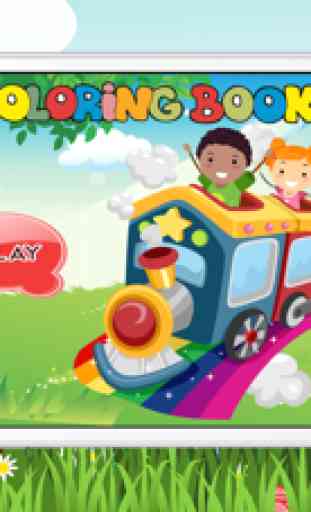 Livre livro de colorir carro para crianças jogo 1