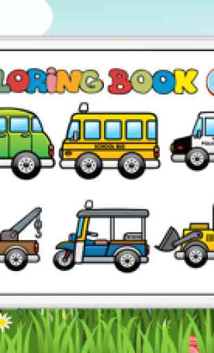 Livre livro de colorir carro para crianças jogo 3