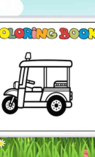 Livre livro de colorir carro para crianças jogo 4