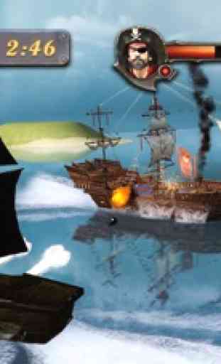 batalha do navio pirata mar 3D 1