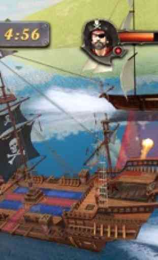 batalha do navio pirata mar 3D 2