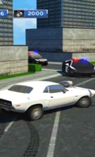 Polícia Perseguir Carro Escapar: Corrida Mania 3D 3