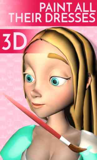 Princesas 3D livro de colorir - jogo de Pintura 2