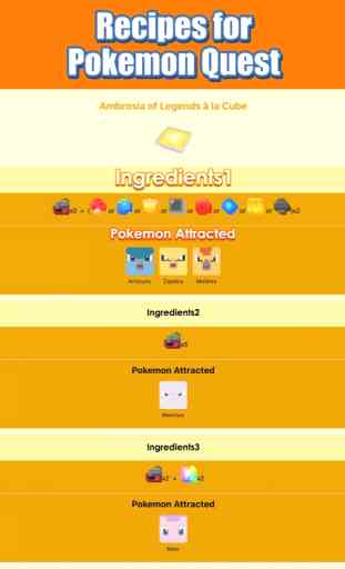 Recipe Guide for Pokemon Quest 4