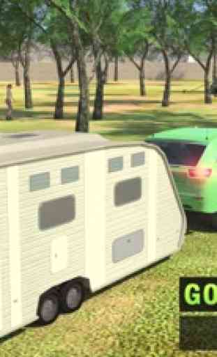 Campista furgão Caminhão e Carro Estacionamento 3D 1