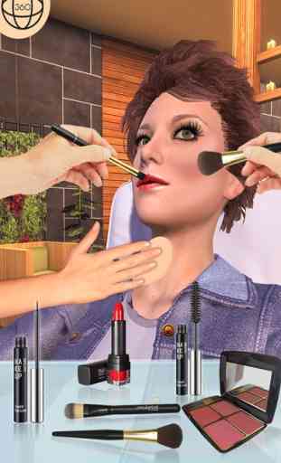 Menina Maquiagem Salão Spa 3D 1