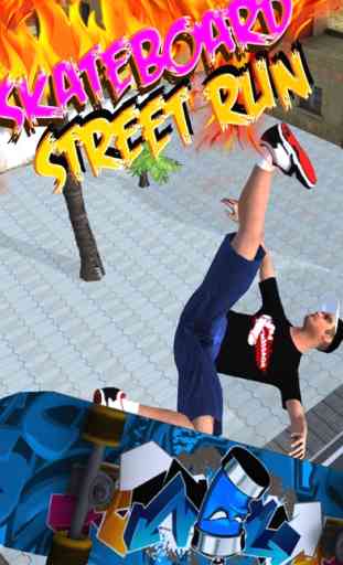 rua de skate correr 3D 1