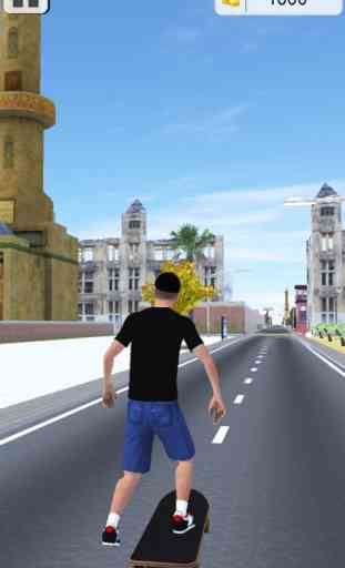 rua de skate correr 3D 2