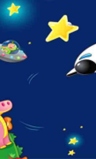 O espaço exterior! Jogo para crianças idade 2-5 - Jogos e quebra-cabeças para o jardim de infância, pré-escola ou creche com astronauta, foguete, canela, ufo, estrangeiro, estrelas, sol, lua e planetas 1