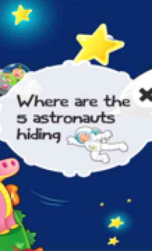 O espaço exterior! Jogo para crianças idade 2-5 - Jogos e quebra-cabeças para o jardim de infância, pré-escola ou creche com astronauta, foguete, canela, ufo, estrangeiro, estrelas, sol, lua e planetas 3