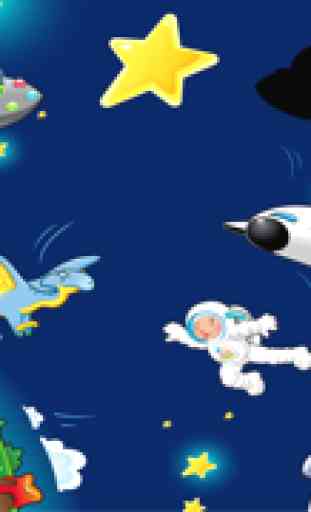 O espaço exterior! Jogo para crianças idade 2-5 - Jogos e quebra-cabeças para o jardim de infância, pré-escola ou creche com astronauta, foguete, canela, ufo, estrangeiro, estrelas, sol, lua e planetas 4