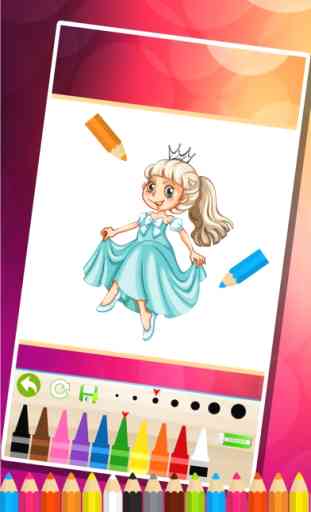 páginas para colorir princesa - jogos de pintura para crianças 4