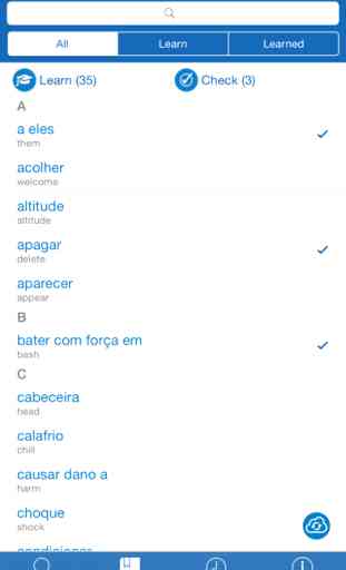 Português <> Inglês Dicionário + Treinador de vocábulos Grátis 3