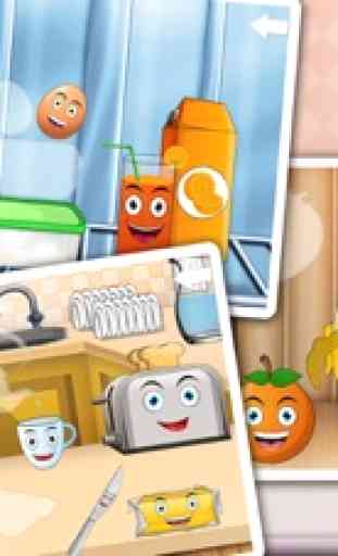 quebra-cabeça para crianças com frutas e legumes - jogo gratuito para bebês 2