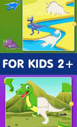 Jogos de bebê: Puzzle de dinossauros para crianças 2