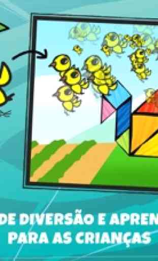 Puzzles Tangram Para Crianças: Animais da Quinta 3