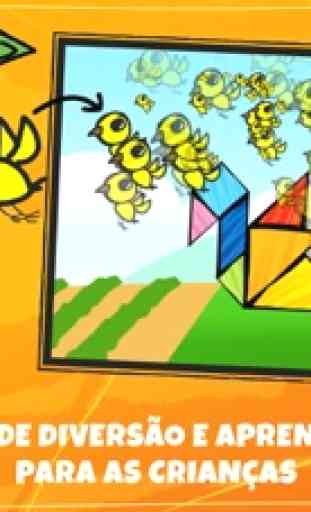 Puzzles Tangram Para Crianças: Animais Safari 3