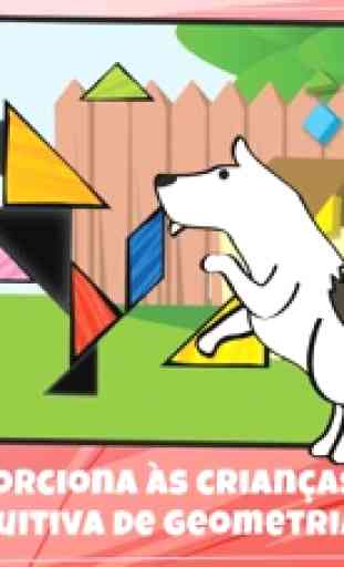 Puzzles Tangram Para Crianças: Cães e cachorros 1