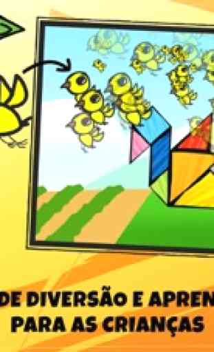 Puzzles Tangram Para Crianças: Itens em Casa 3