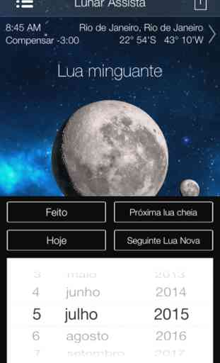 Assista calendário lunar fase 2