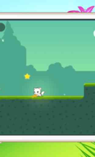 Gatinho pequeno aventura - Greedy gato corredor branco 3