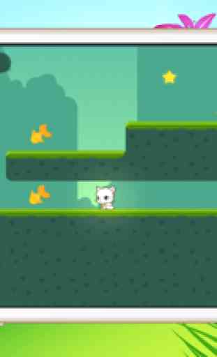 Gatinho pequeno aventura - Greedy gato corredor branco 4