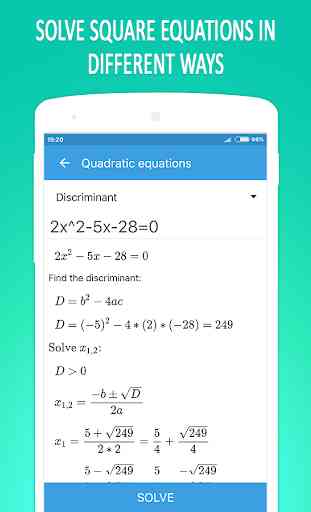Calculadora Equação Math 2