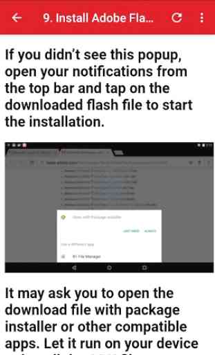 Free Flash Player - Tips Use Flash App Android 3
