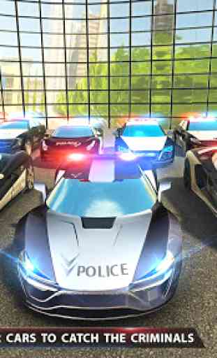 Real polícia gangster carro correr atrás simulador 3