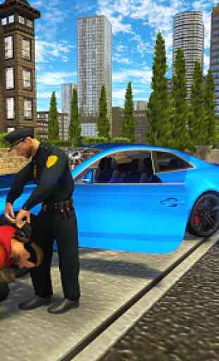 Real polícia gangster carro correr atrás simulador 4