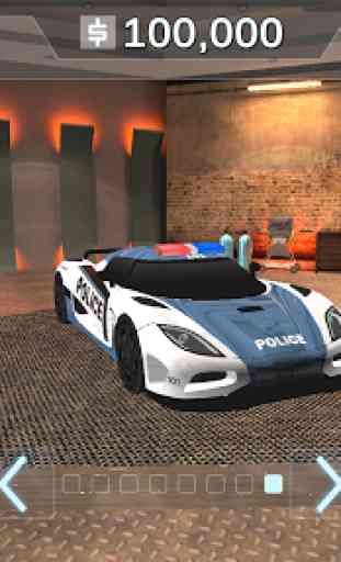 Simulador de carro de polícia policial perseguição 3