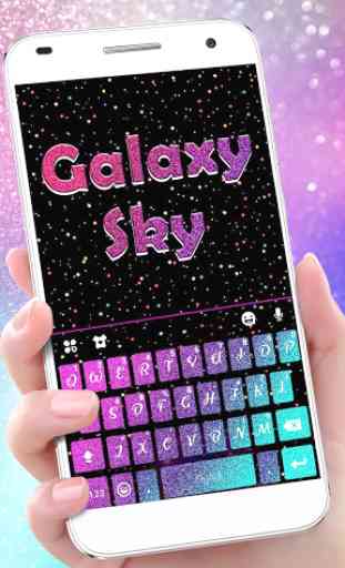 Tema Keyboard Colorful 3d Galaxy 1