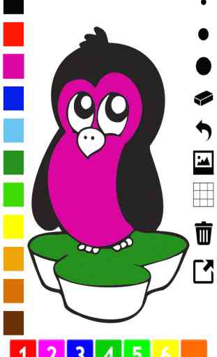 Ativos! Livro Para Colorir de Aves Para Crianças: Imagens Como Pingüim, Pato, Coruja, Flamingo e Papagaio 1