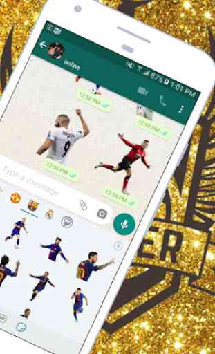 Adesivos de futebol para WhatsApp (WAStickerApps)⚽ 2