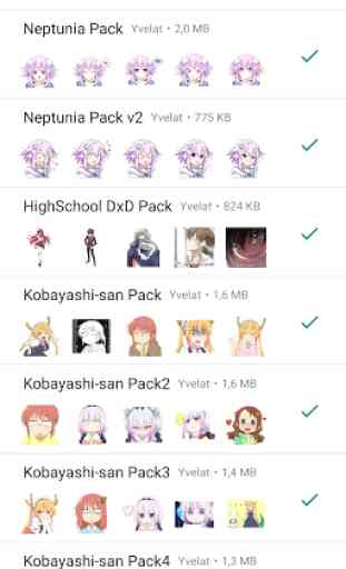 Anime Stickers per WhatsApp - by Yvelat 1