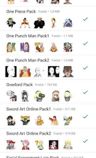 Anime Stickers per WhatsApp - by Yvelat 4