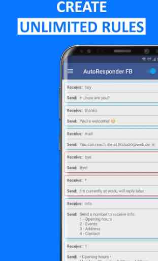 AutoResponder para FB Messenger - Resposta autom. 3