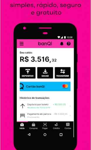 banQi — conta digital e cartão pré-pago gratuito 1