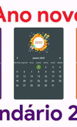 Calendário 2020 - Diário, Feriados, Lembretes 1